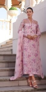 Rose pink Lawn Wedding Winter Collection