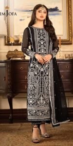 Asim Jofa Embroidered Chiffon 3Pc