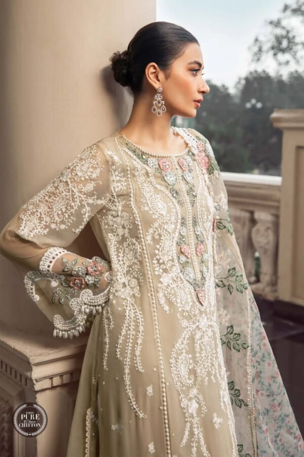 Maria B 3Pc pure Chiffon - Image 2